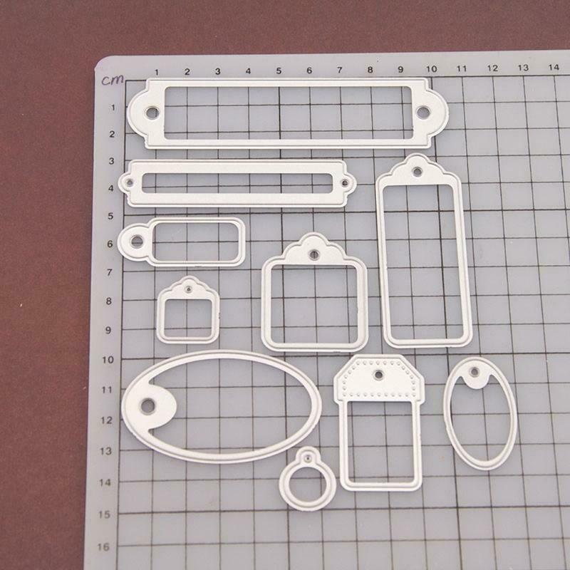 Label Cutting Dies Stencil DIY Scrapbooking Embossing Album Paper Card Crafts