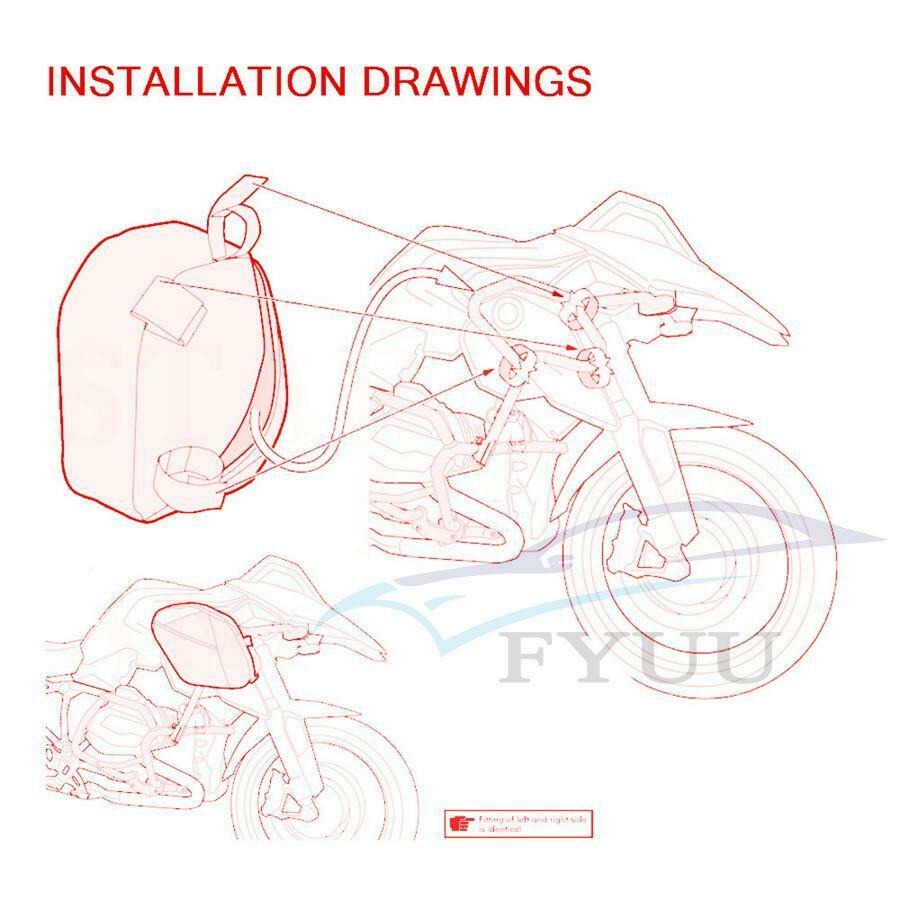For BMW R1200GS LC 13-16 LC Motorcycle Frame Crash Bars Bag Tool Placement bags