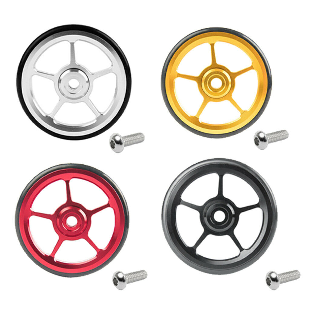 2pcs Ultralight Bike Easy Wheels Easywheel for Brompton Cycle Refit Wheel