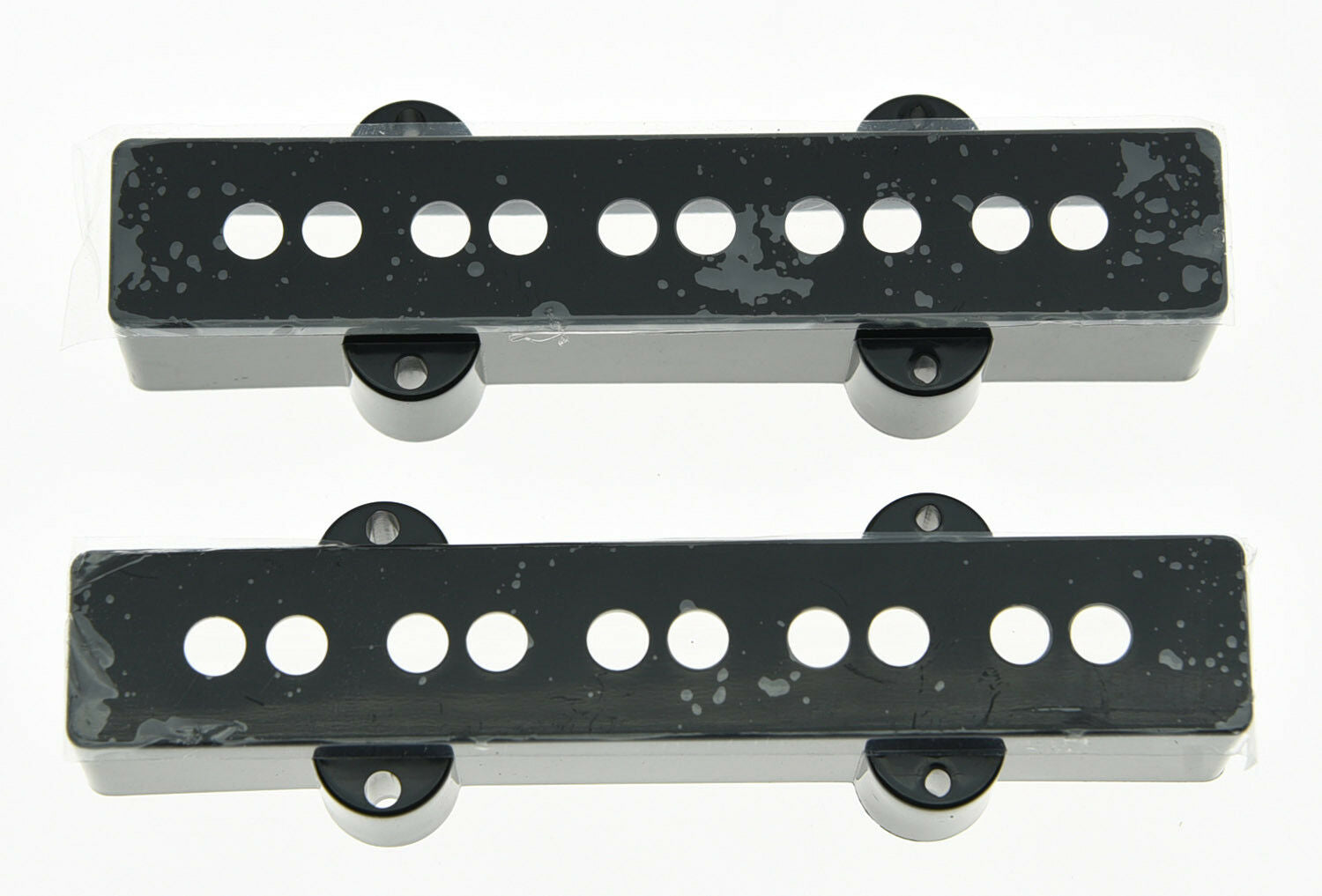 Pair of Black Bass Pickup Covers Neck/Bridge for 5 String Jazz Bass J Bass