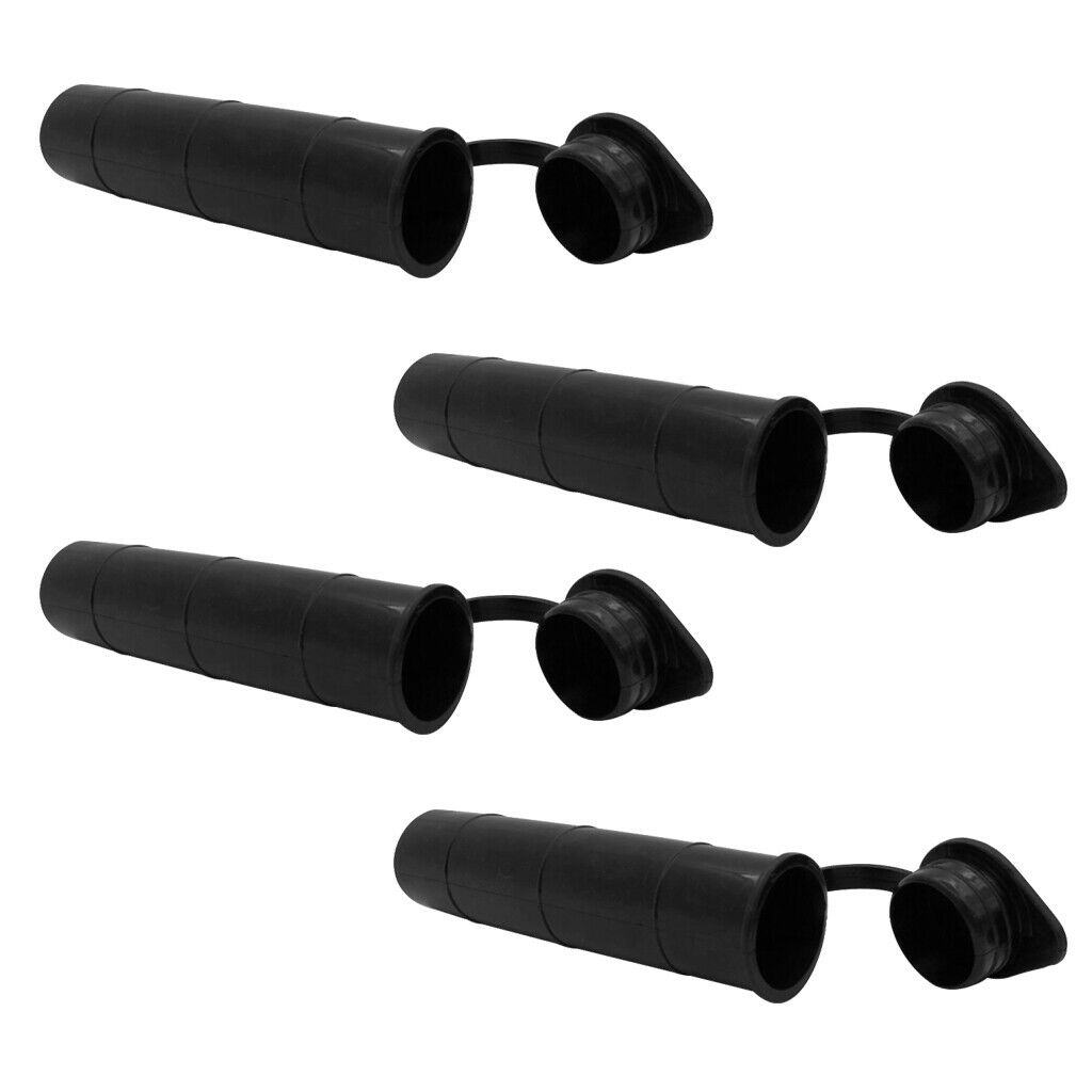 4x Black Rubber 2 "Fishing Rod Holder Tube Insertion Holder Replacement