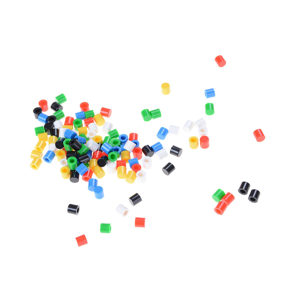 100x/lot Colors Plastic Cap Hat 6*6mm A56 Tactile Push Button Switch Lid Cove WF