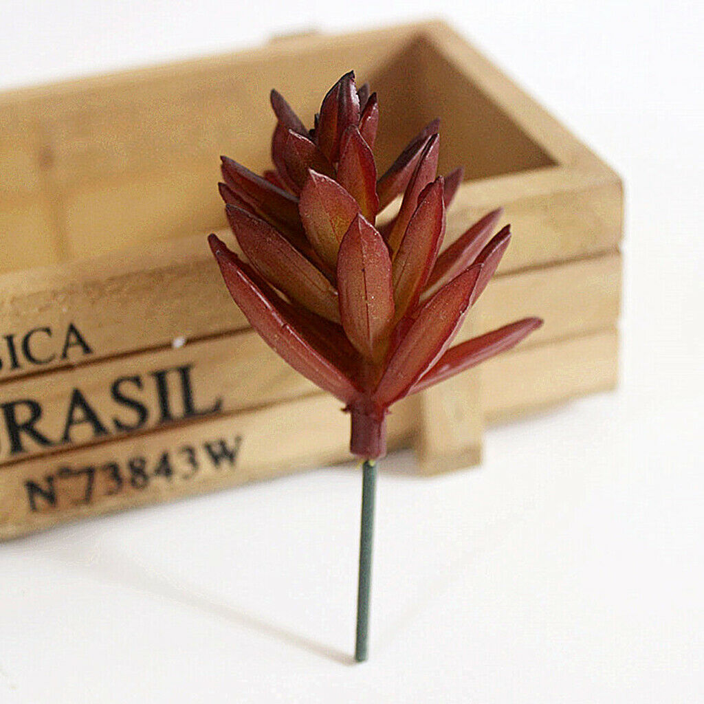 Realistic Brown Home Garden Faux Artificial Succulent Cactus Potted Plant #7