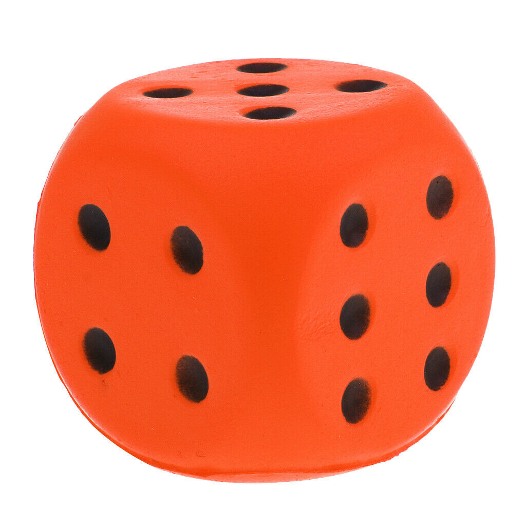 Sponge Dice Foam Dot Dice Children Playing Dice for Math Teaching Orange for