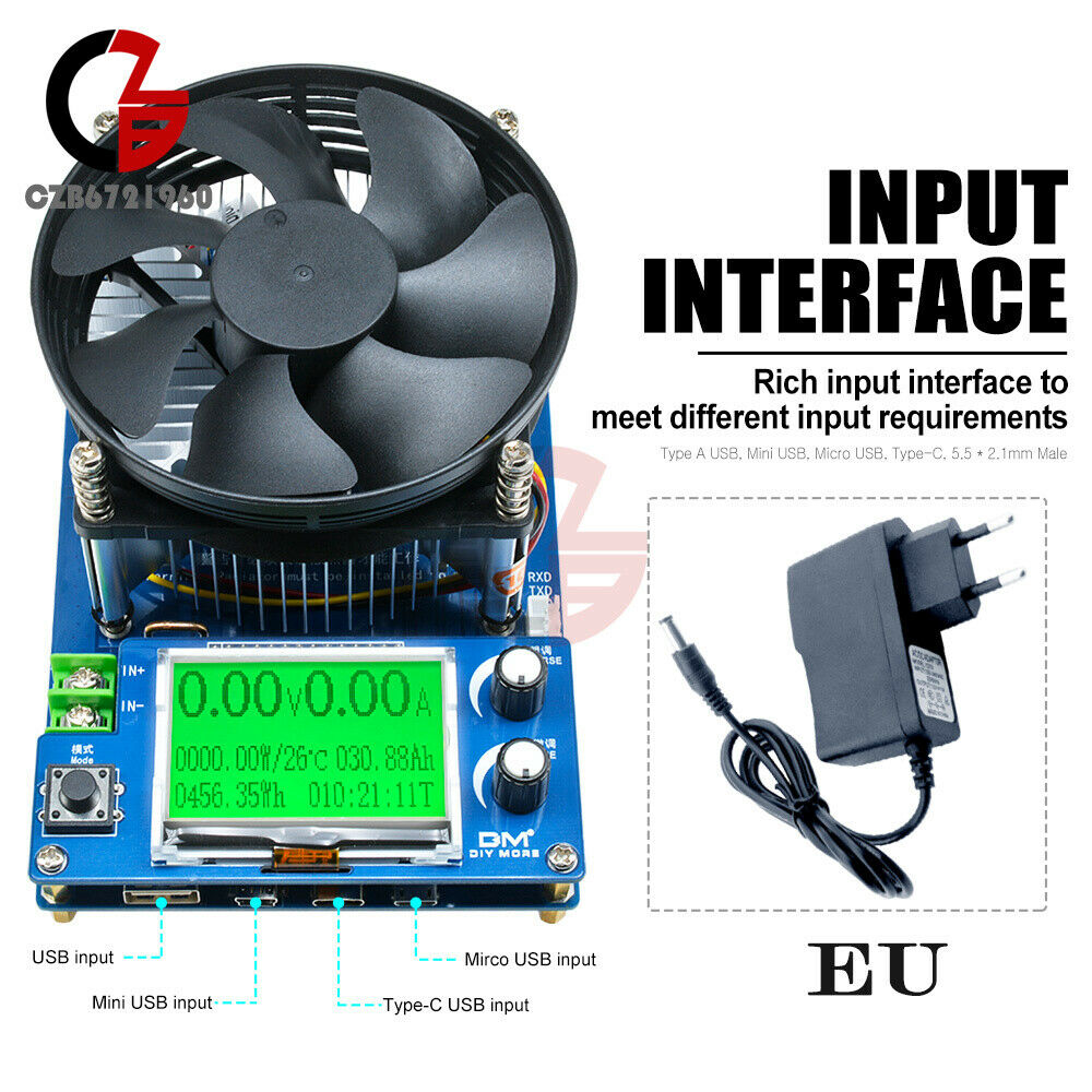 150W Intelligent Electronic Load 150V 10A Battery Discharge Capacity Detector EU