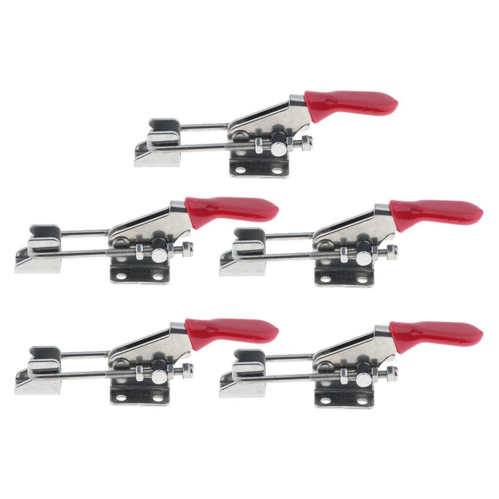 5x Latch Catch Toggle Clasp Clamps Adjustable Metal Lock Hasp 110x28x65mm