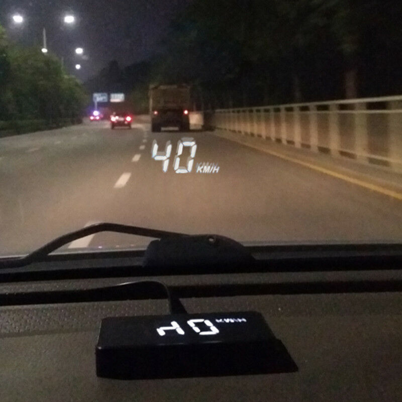 Car OBD2 HUD Overspeed Warning Windshield Projector Alarm System Head Up Display