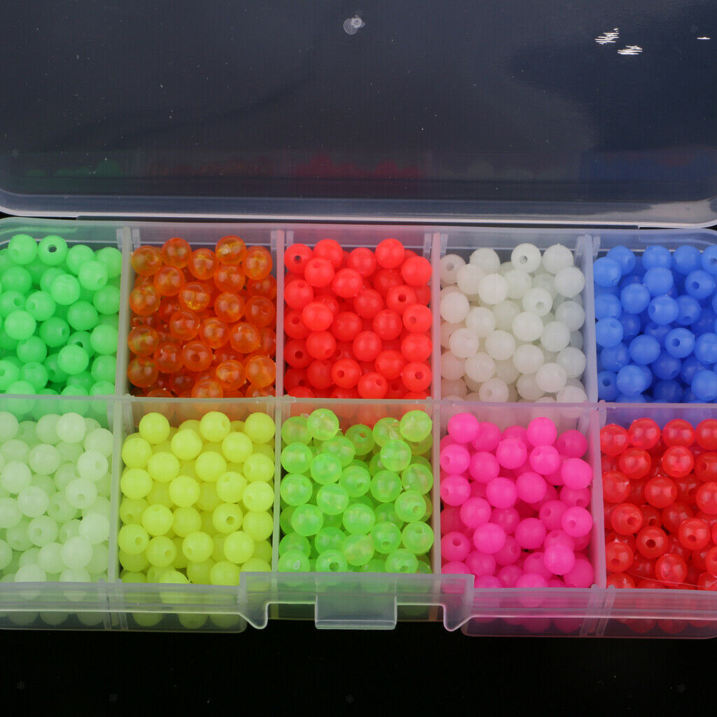 Set of 1000Pcs Multi-color Round Beads Sea Fishing Lures Floating Tackles