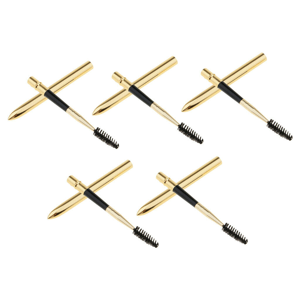 5Pcs Reusable Makeup Mascara Spiral Wand Detachable Eyebrow Styling Brush