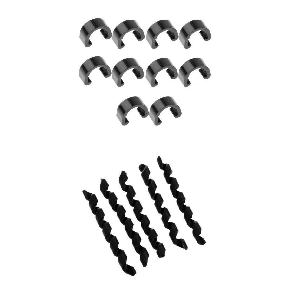 Bike Line Pipe Tubing Fixed C -Clips Type Buckle + Bike Cable Spiral Sleeves