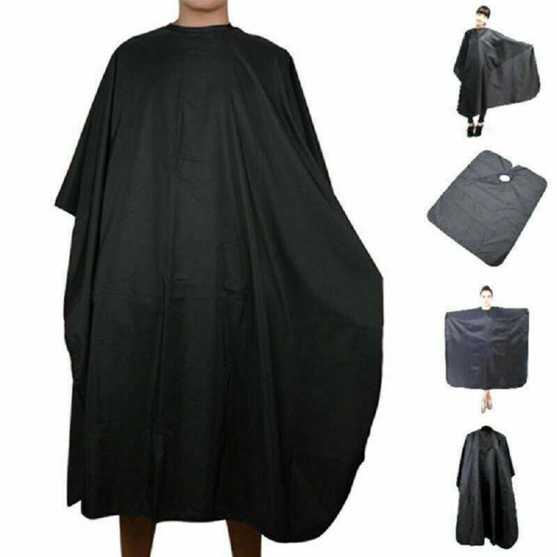 1 Size Fit All Black Barber Hair Cutting Cape Style Shampoo Spa Salon Equipment~