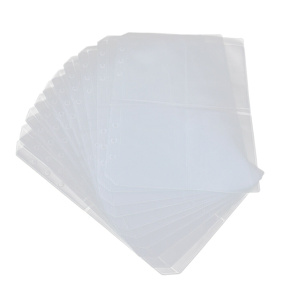 10 Binder Pocket A5 6-Ring Document  Notebook Binder Loose Leaf Bags Four