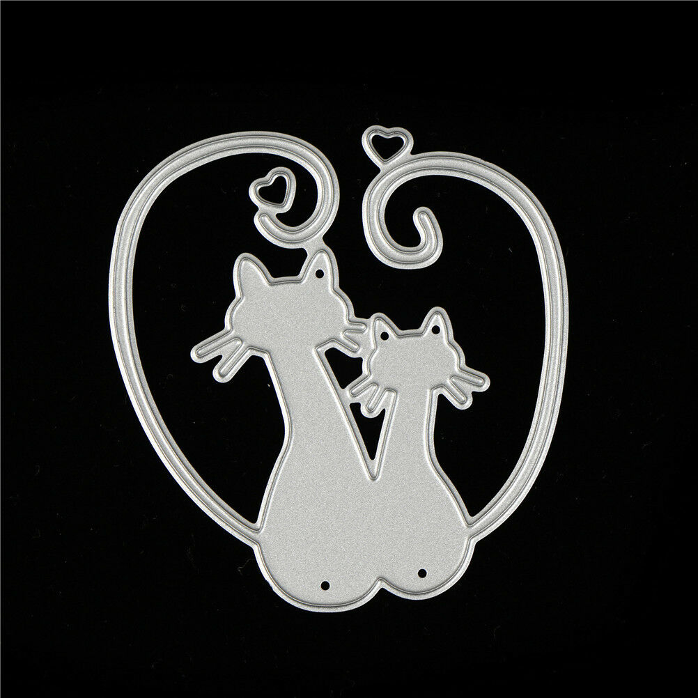 Love Cat Design Metal Cutting Dies For DIY Scrapbooking Album Paper Card.l8