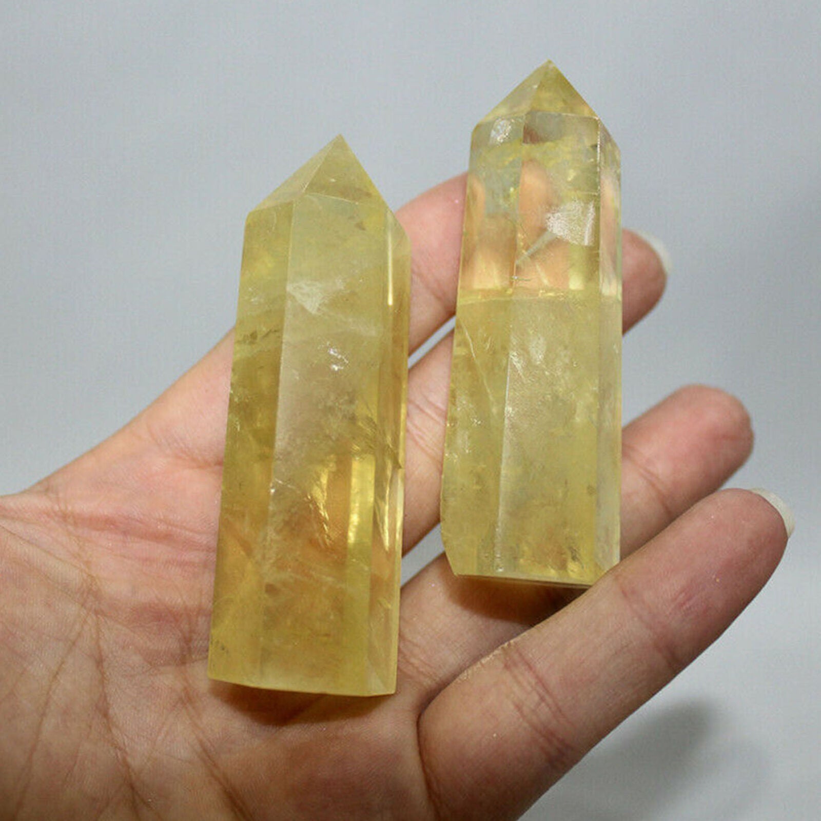 50-60mm Smoky Citrine Crystal Point Wand Quartz Obelisk Stone