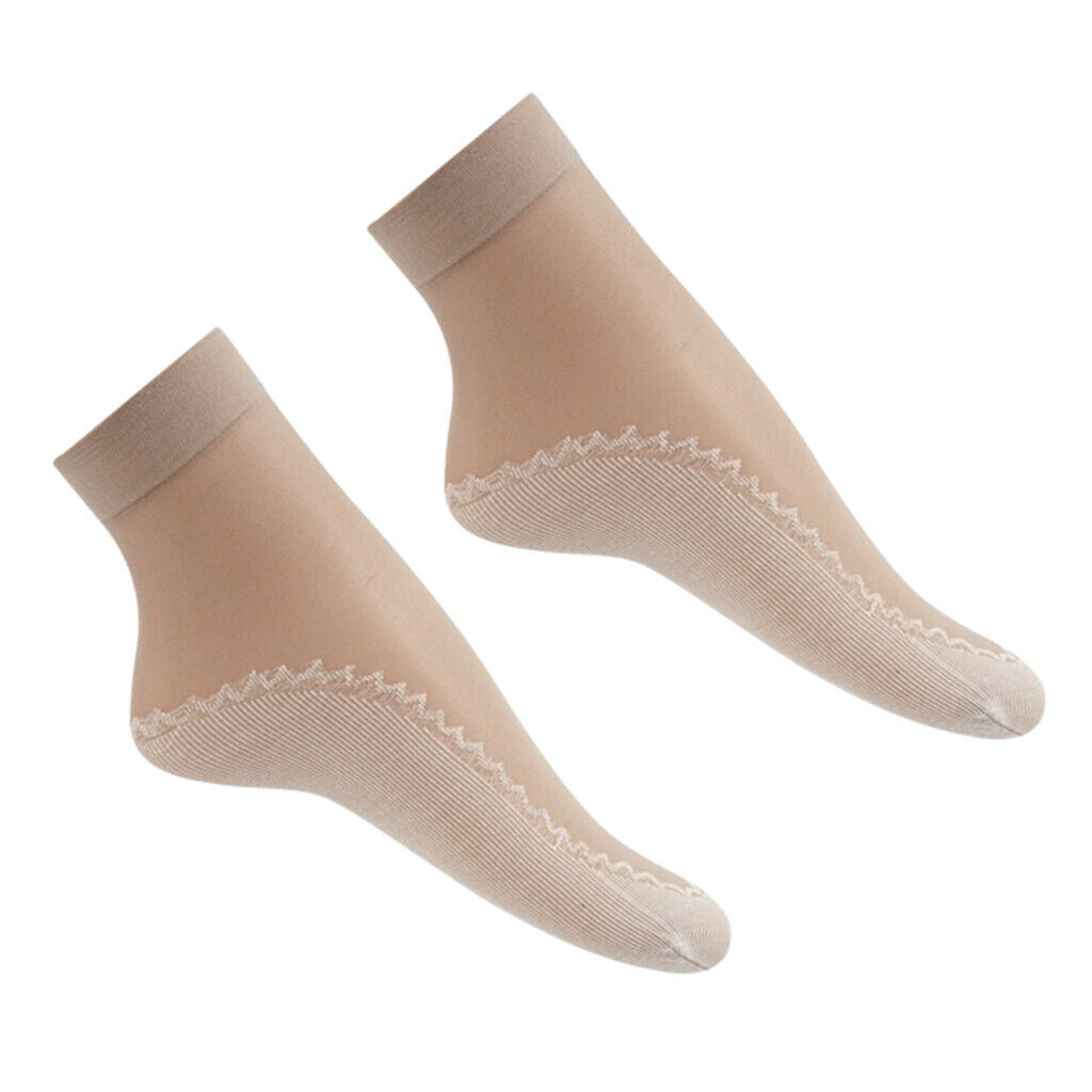 60pcs Lady Nylon Silk Summer Socks Ultrathin Anti-Slip Short Crew Socks