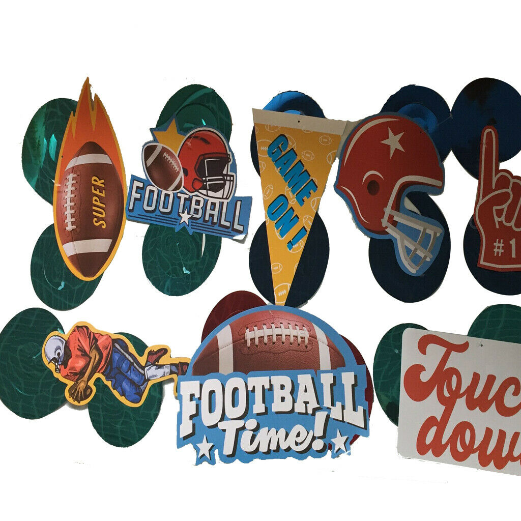 Pack of 30pcs Football Hanging Swirls Decorations Kit Sports Games Day Birthday