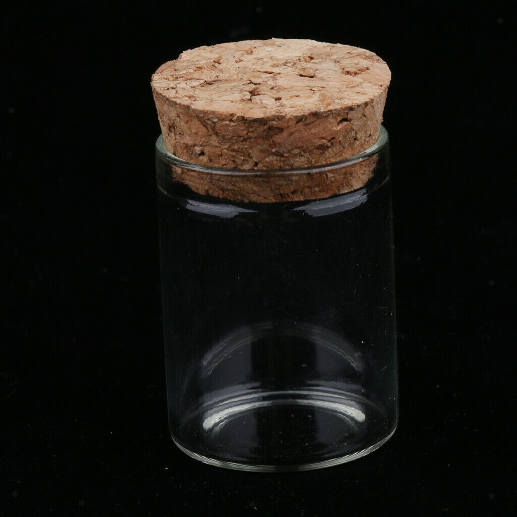 40x 10ml Mini Cork Glass Bottle Vials Jar with Cork Stopper for Sample Craft