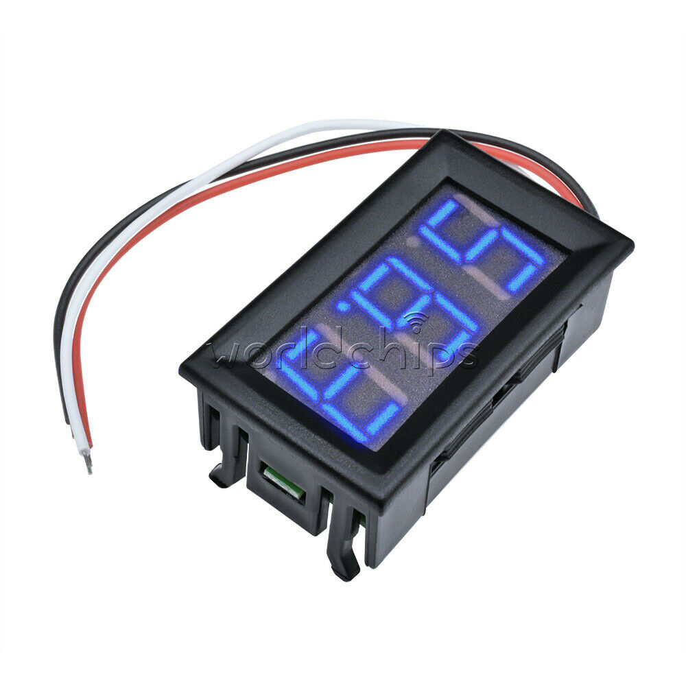 Mini Blue LED Display DC 0V to 99.9V Panel Meter Digital Voltmeter Three Wires