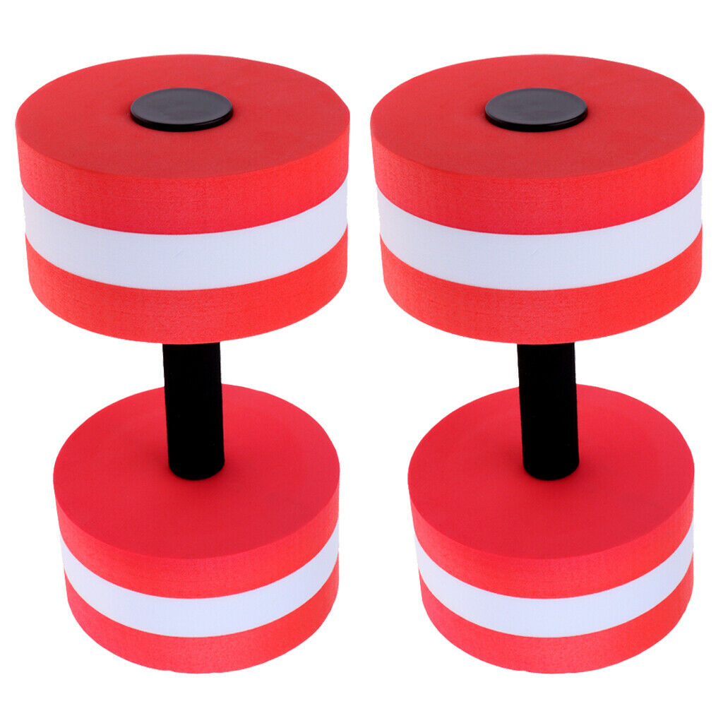 2 Pieces Foam Premium Water Aerobics Dumbbell Fitness Barbell Girls Exercise