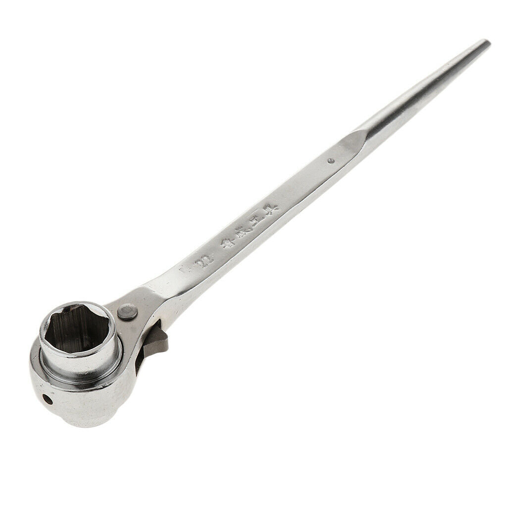 Ratcheting Socket Wrench Hand Tool Podger Hexagon Ratchet Spanner 19mm-22mm