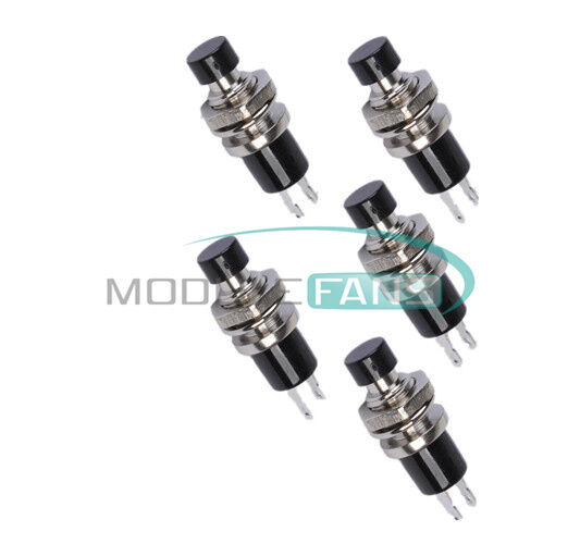 10PCS Mini Push Button Momentary N/O Switch PBS-110 OFF-ON Black