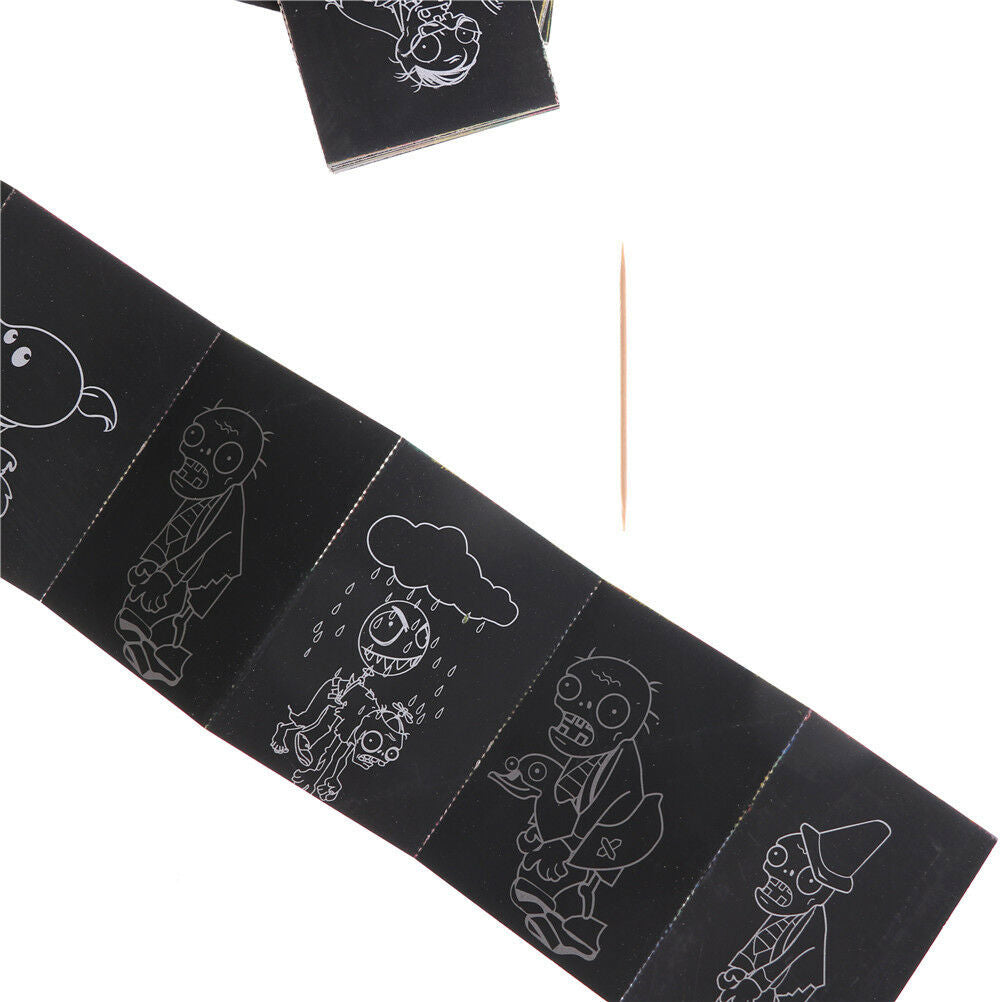 1pack 8Sheets Kids Painting ScratchPaperColorful Magic Art With Drawing St.l8