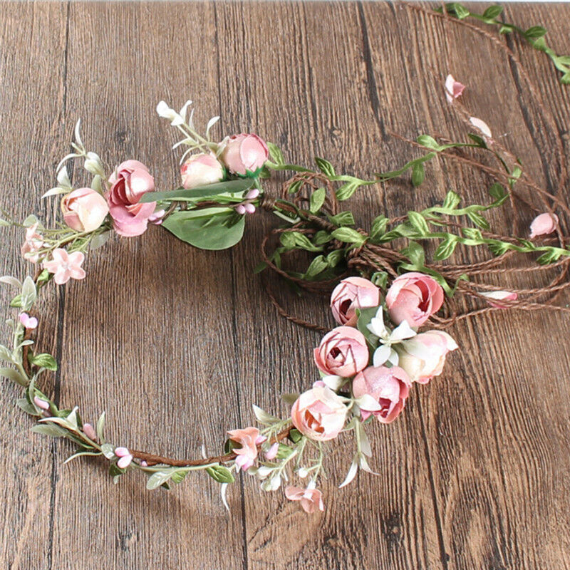 Women's Boho Flower Floral Hairband Headband Crown Party Bride Wedding BeachBDAU