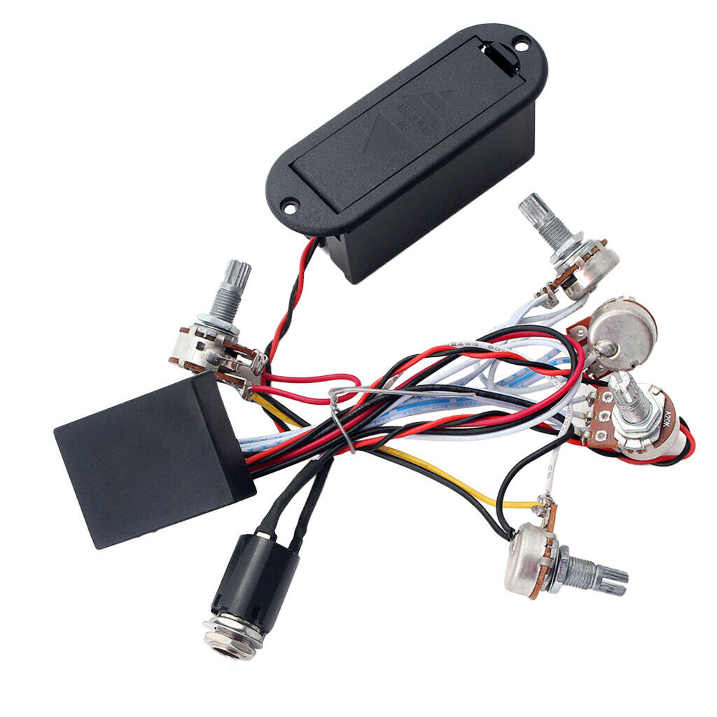 3-Band EQ Preamp Circuit Bass Guitar Harness For Active Bass Pickups
