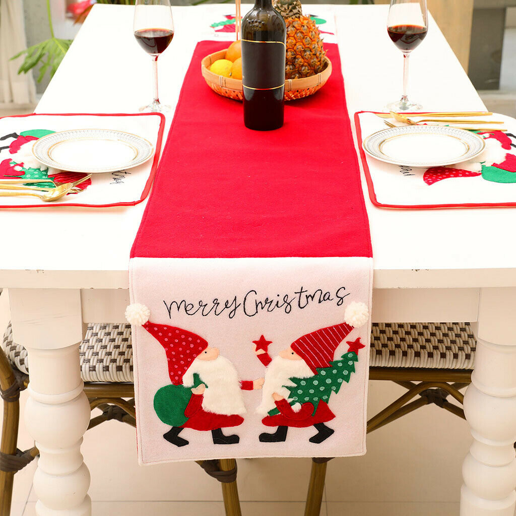 Christmas Table Runner Placemats for Centerpiece Dining Table Decorations