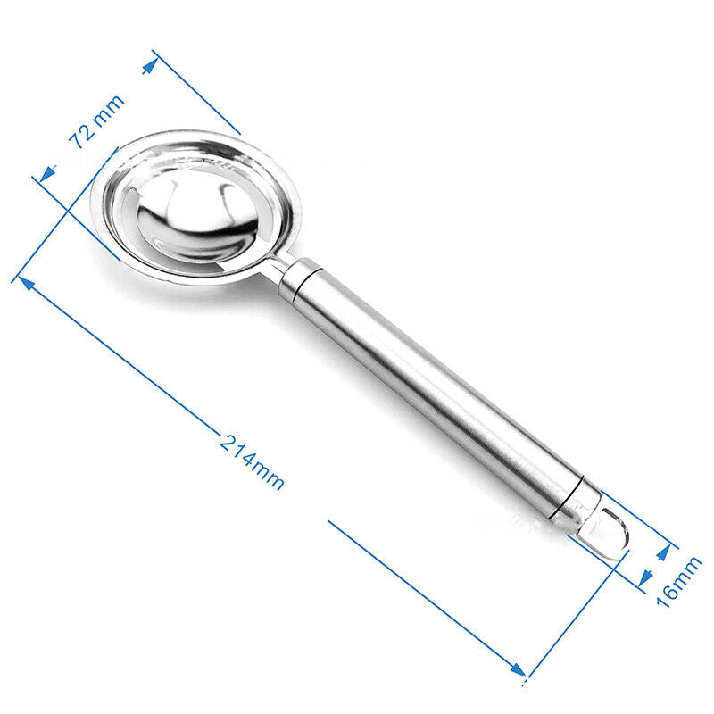 Stainless Steel Egg Yolk White Separator Cooking Tool Kitchen Gadget Silv.l8