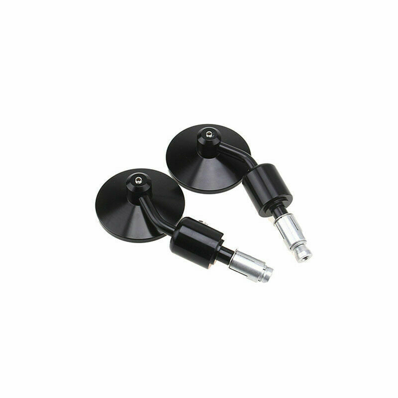 Universal Black Aluminum 7/8" 22mm Bar End Side Rearview Mirrors Motorcycle