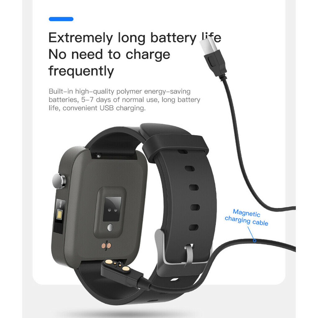 1.54inch Square Men IP67 Waterproof Bluetooth 5.0 Blood Pressure Smart Watch