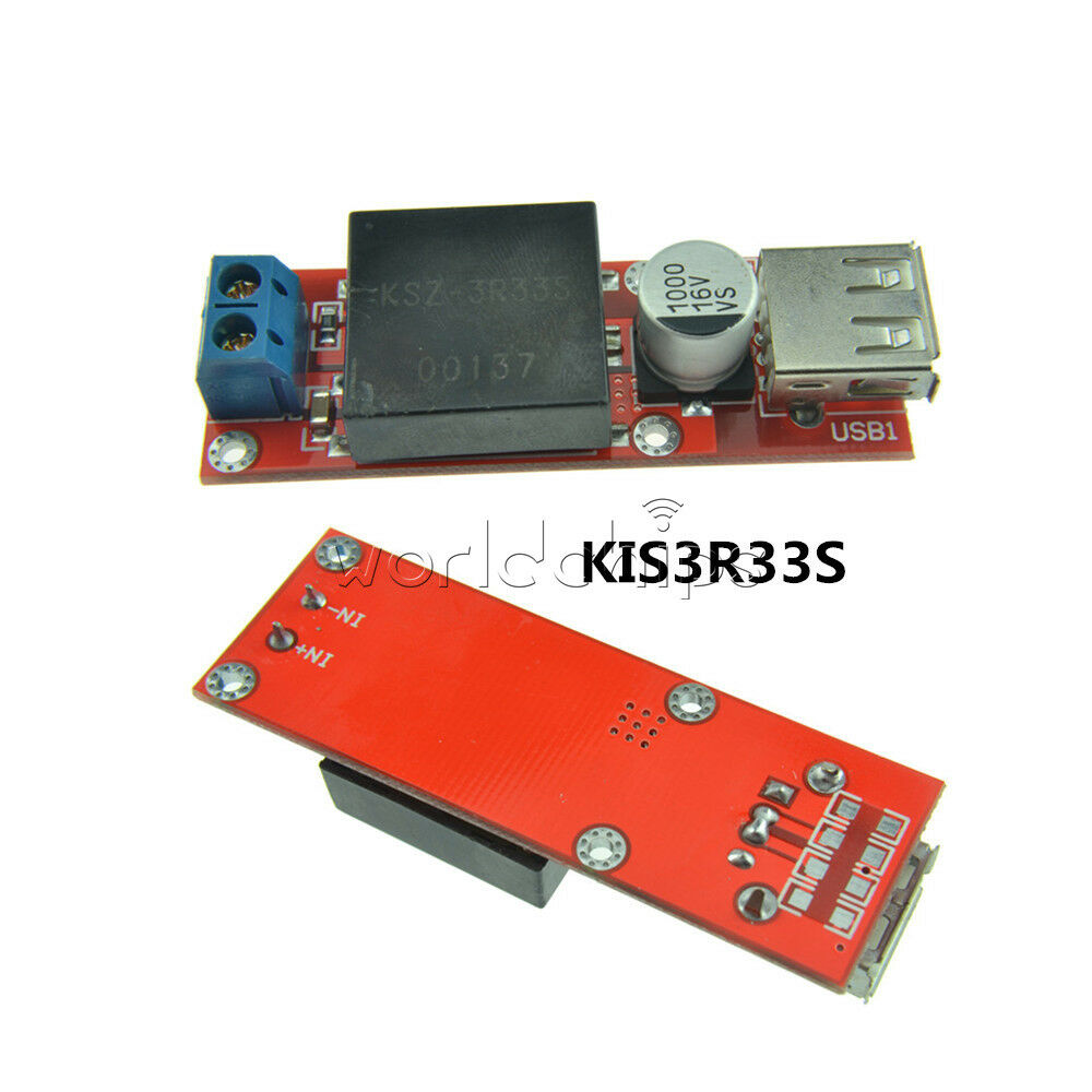 KIS3R33S DC 7V-24V to 5V 3A USB Non-isolated Buck Step down Module for Arduino