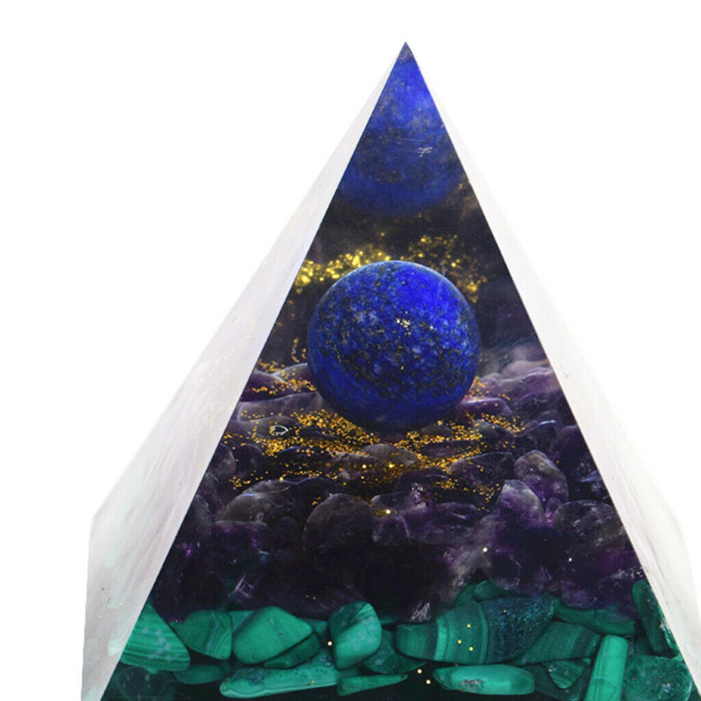 Crystal Amethyst Pyramid Quartz Energy Converter Feng Shui Heal Stone Craft