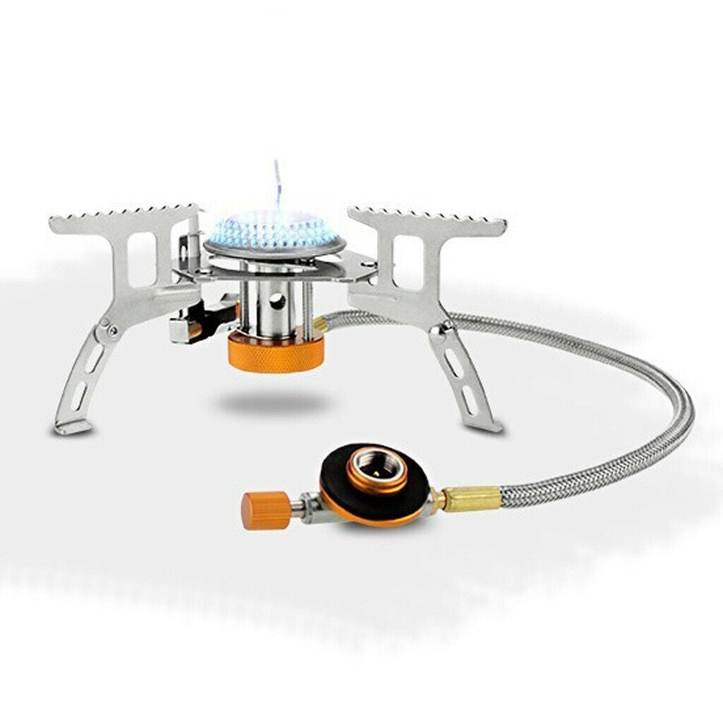 Foldable Camping Stove Piezo Ignition Burner Backpacking Accessories