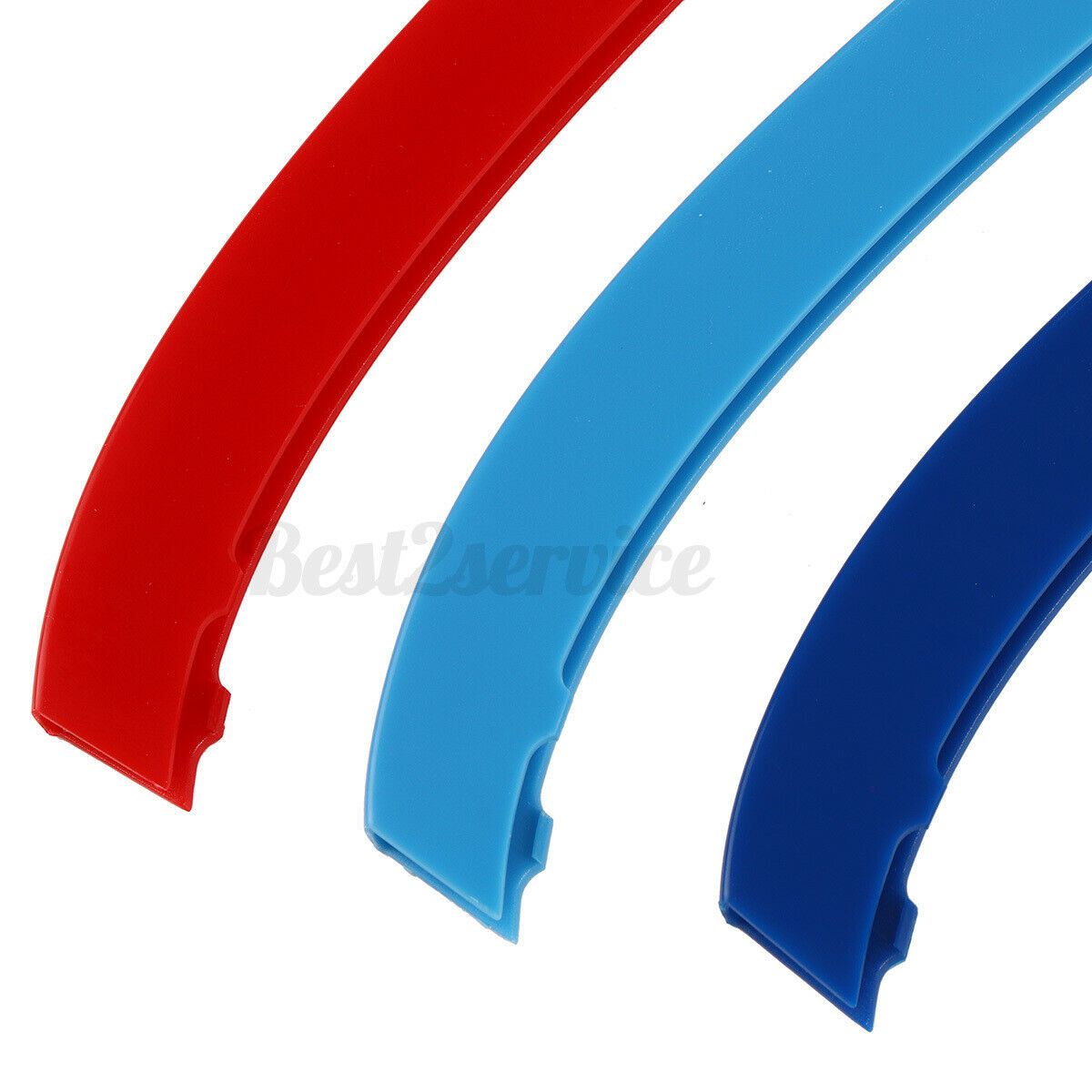 3pcs Front Grille Grill Insert Cover Strips Clip Trim For BMW 7 Series F02 09-12