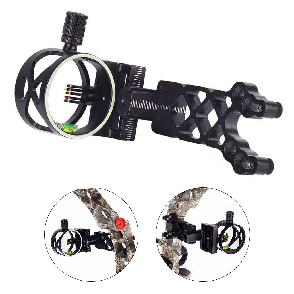 Deluxe Bow Sight 5 Pin Shooting Slider Archery Compound Bow Aim Accessories