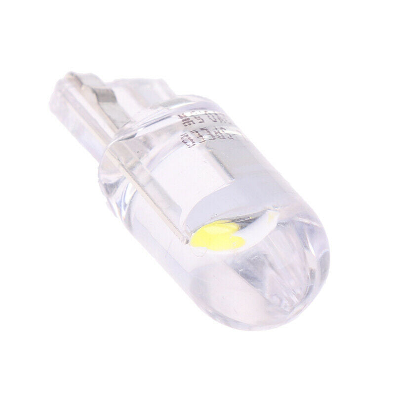 10PCS W5W T10 Glass Housing COB LED Car Bulb White License Plate Lamp Dome LigSJ