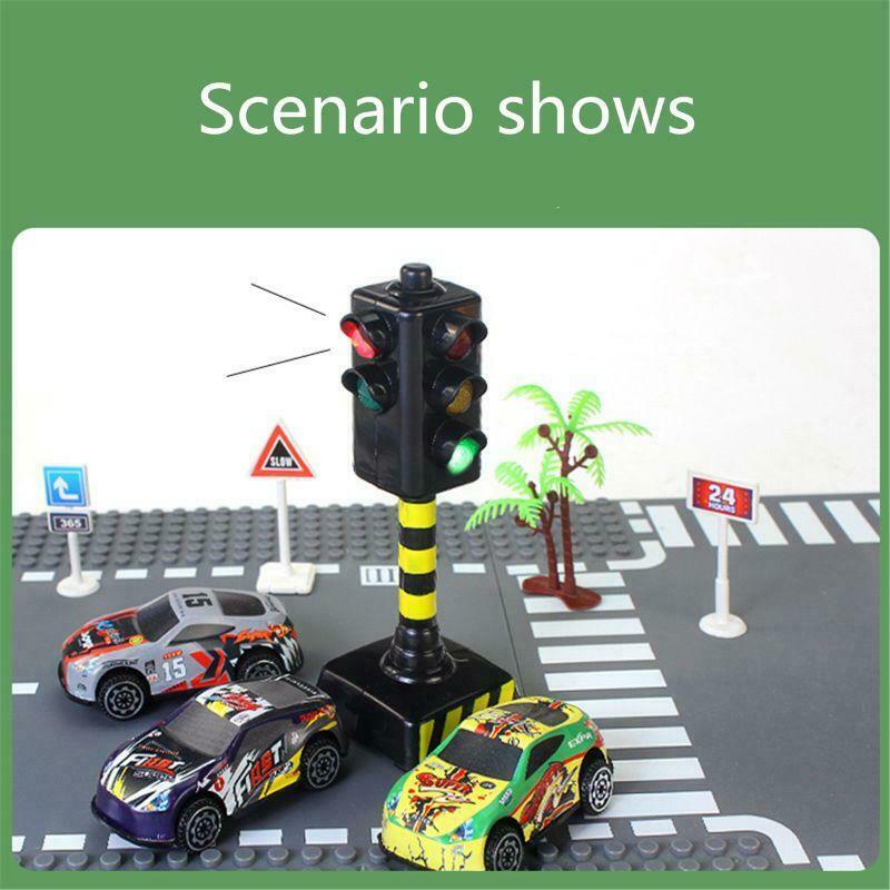 Mini Traffic Signs Road Light Block with Sound LED Children Kids Educational