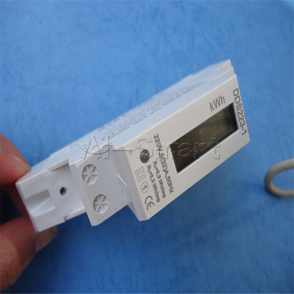 Digital LCD 220V 230v AC DIN Rail Electric Kilo watt Hour KWH meter DDS223-1
