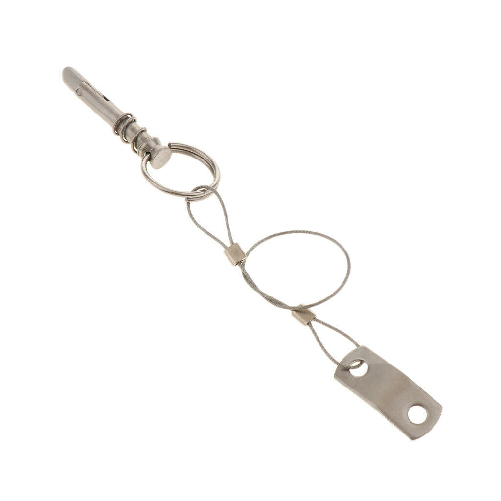 Stainless Steel Boat Top Bimini Top Quick Release Ball Pin with Lanyard