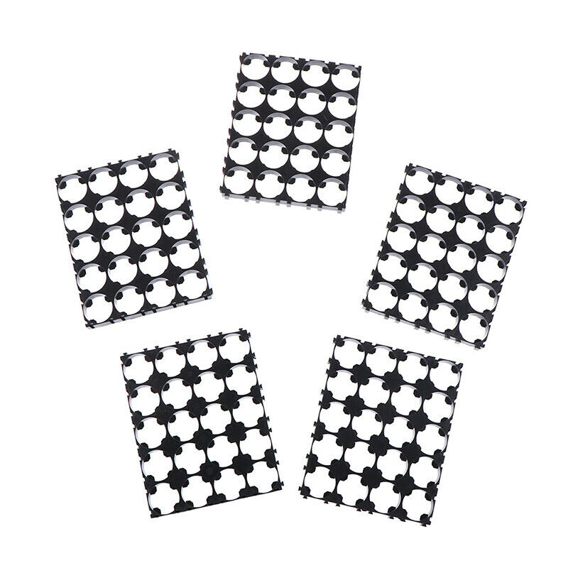 5Pcs 4X5 Black Cell 18650 Plastic Spacer Frame Radiating Holder Bracket S.l8