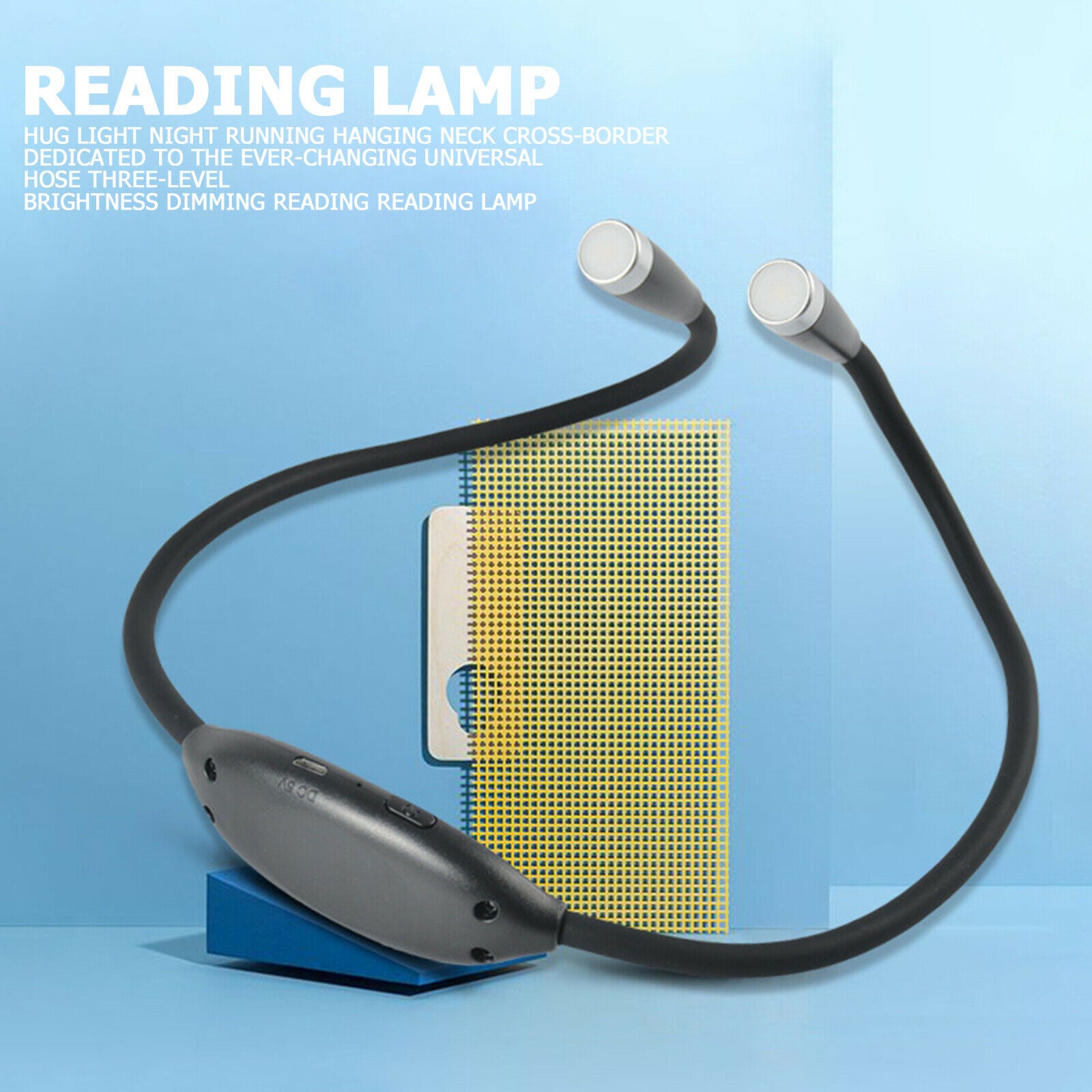LED Neck Book Reading Light, 3 Brightness Level, Flexible Lamp for Knitting