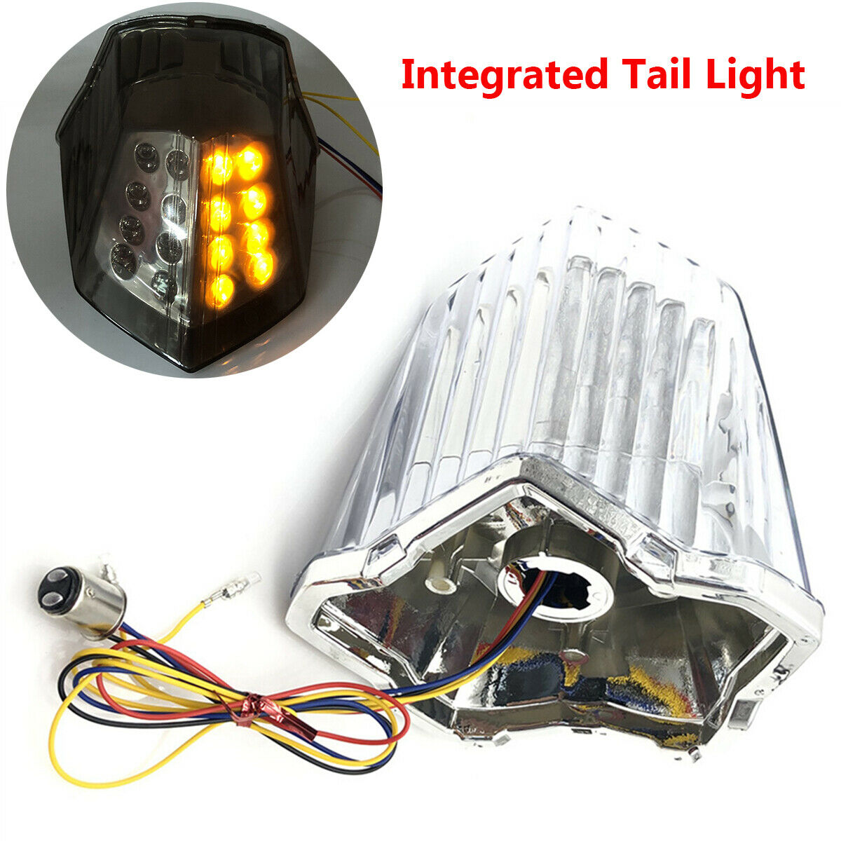 ABS Rear Motorcycle Integrated Tail Light For Yamaha FZ6R\Diversion 600 2009-14