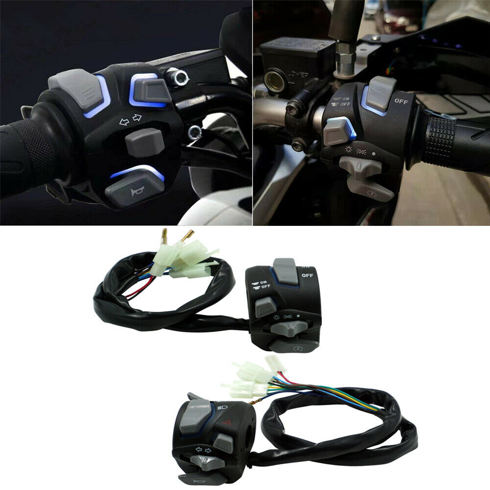 Universal Motorcycle 7/8'' Handlebar Light Switch Signal Horn Start Kill Button