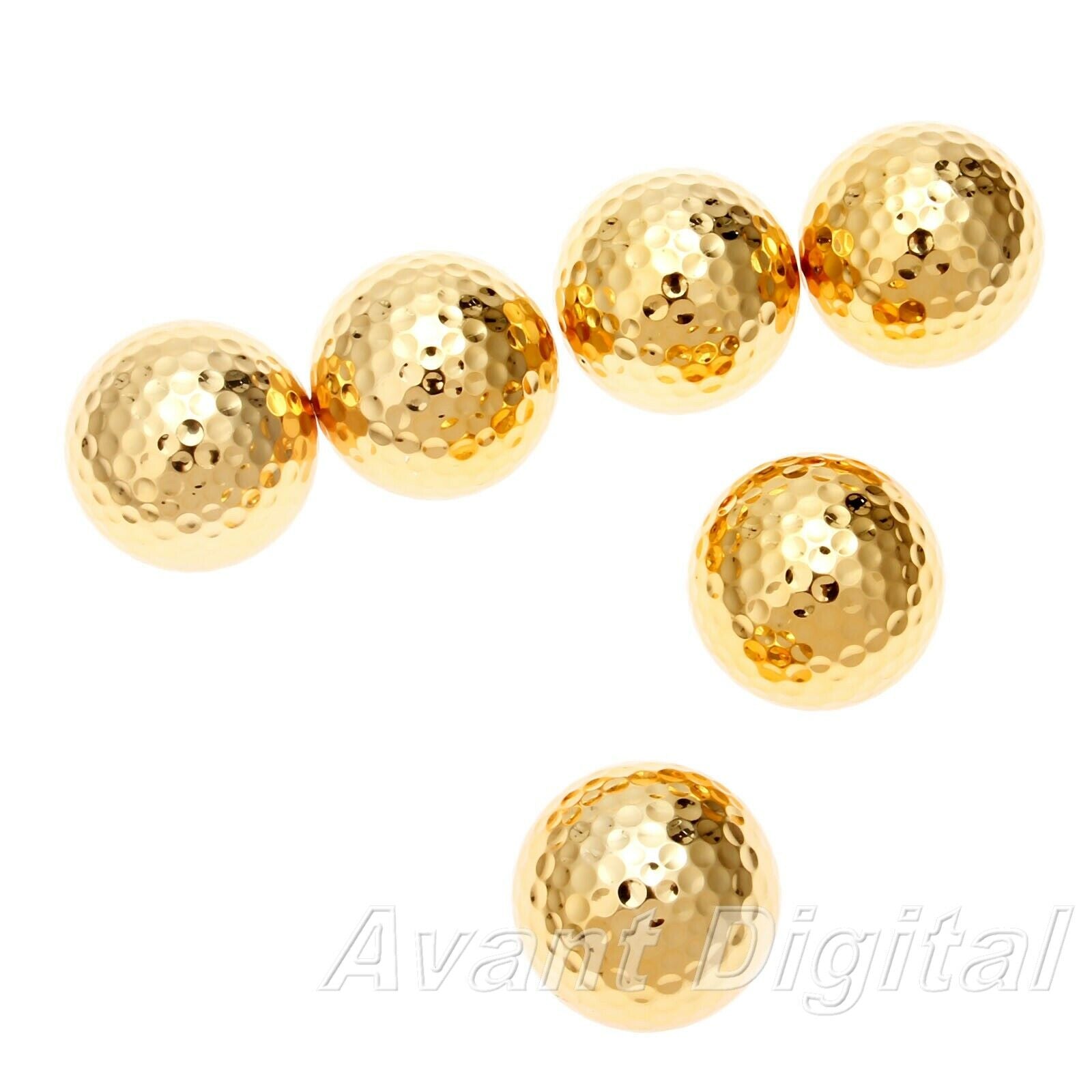 Unique Golden Golf Balls Essential Golf Play Ball Collect Ball 1.68inch 6Pcs/Kit