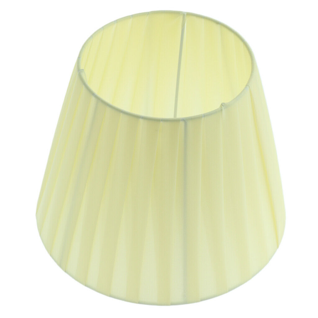 2x Desk Table White Lamp Shade Barrel Decoration Linen Fabric Lampshade