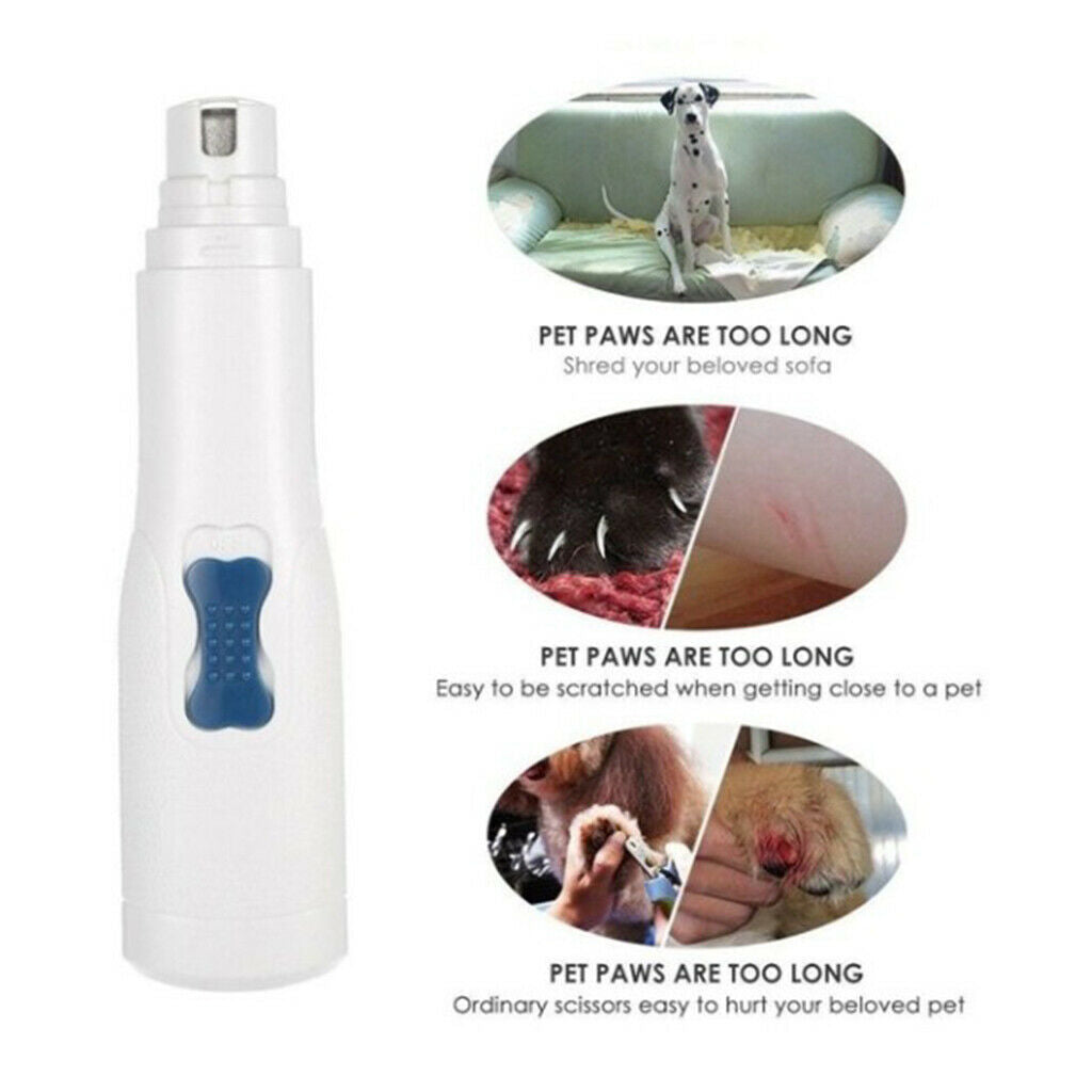 Professional Dog Nail Grinder Cat File Claw Grooming Trimmer Low Noise Pet Paws