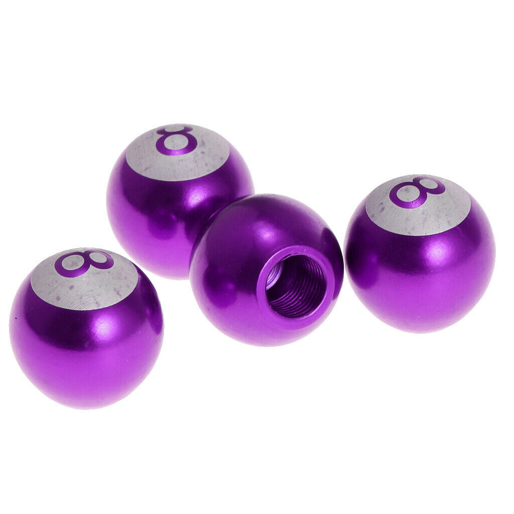 4x Purple Car Wheel Tire Valve Dust Stems Air Caps Accessories