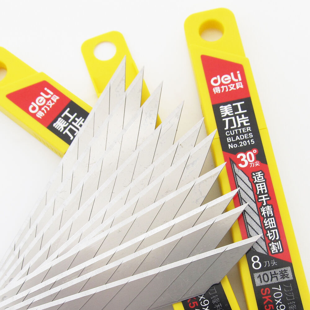36packs 360Blades DELI SK5 Steel 70x9x0.4mm Tip Cutter Blades No.2015 30 degree